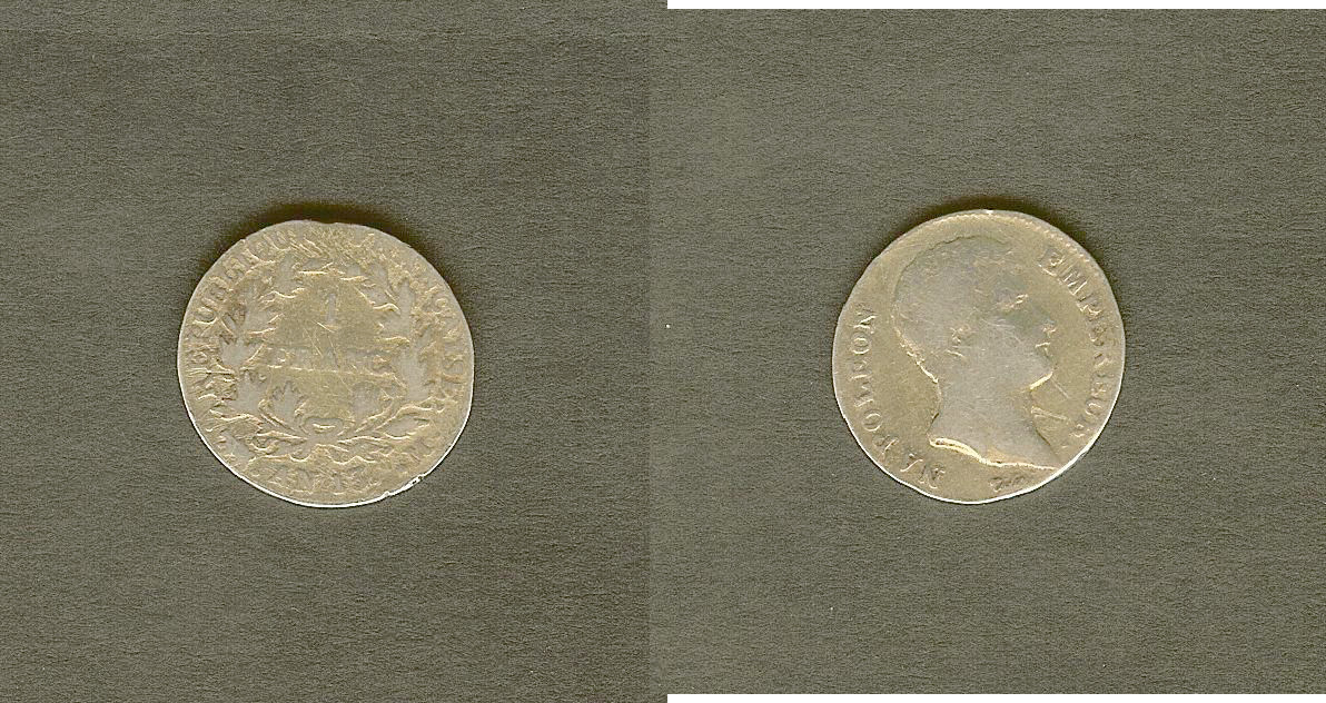 1 franc Napoléon Empereur, Calendrier révolutionnaire 1805 Toulo